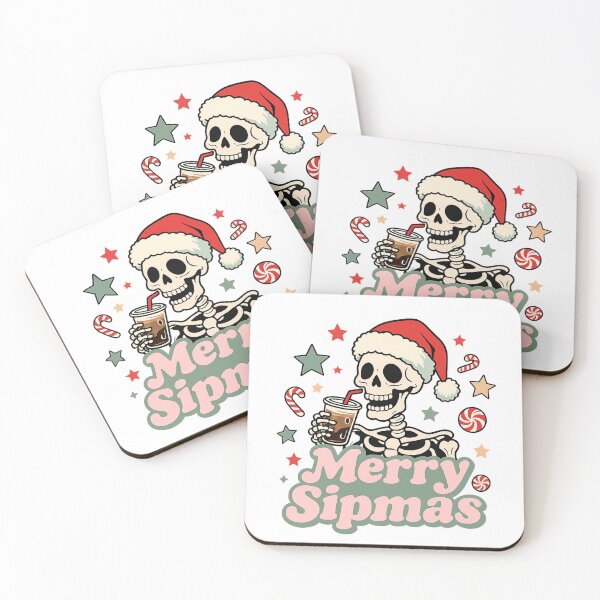 Item preview, Merry Sipmas Funny Skeleton Christmas Coffee Lover designed and sold by LuloCreative.