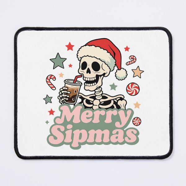Item preview, Merry Sipmas Funny Skeleton Christmas Coffee Lover designed and sold by LuloCreative.