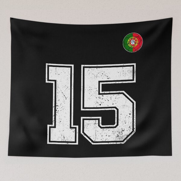 Item preview, Portugal Soccer Number 15 Vintage Sports Fan designed and sold by OliviaHayesArt.