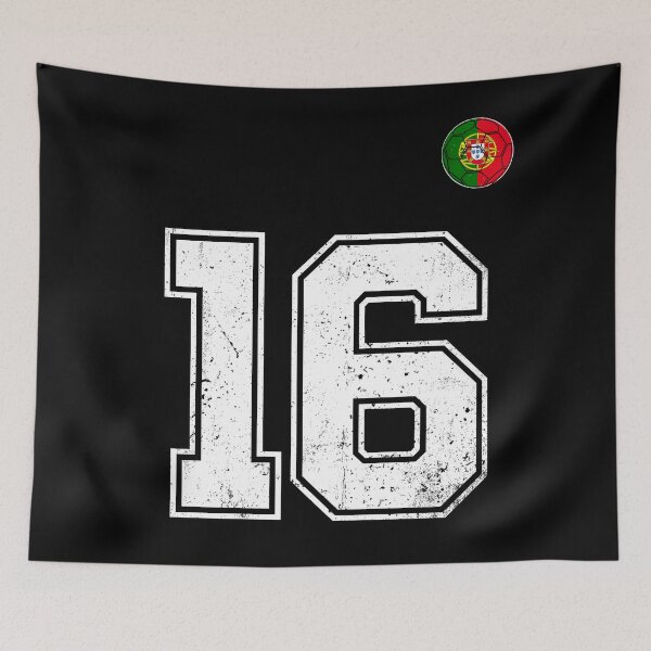 Item preview, Portugal Soccer Number 16 Vintage Sports Fan designed and sold by OliviaHayesArt.