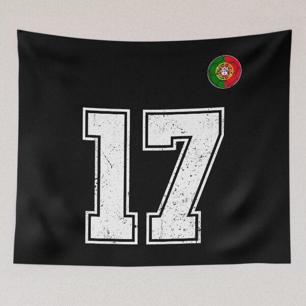 Item preview, Portugal Soccer Number 17 Vintage Sports Fan designed and sold by OliviaHayesArt.