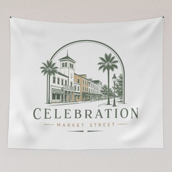 Item preview, Downtown Celebration FL Market Street designed and sold by pixiedustpaint.