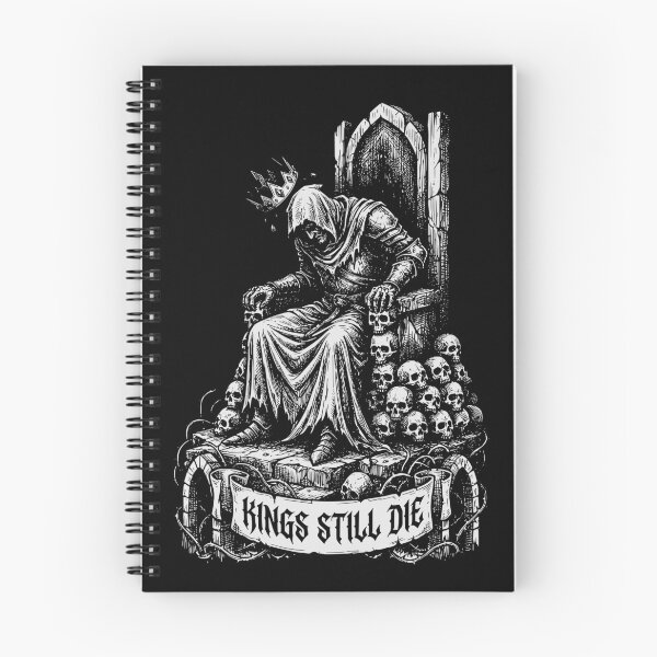 Item preview, Kings Still Die - Dark Fantasy Fallen King on Throne Illustration designed and sold by LockjowArt.