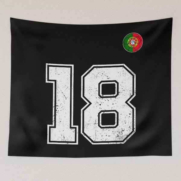 Item preview, Portugal Soccer Number 18 Vintage Sports Fan designed and sold by OliviaHayesArt.