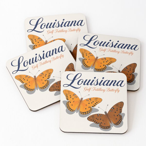 Item preview, Louisiana Gulf Fritillary Butterfly – State Butterfly Art Print designed and sold by The-Drip-Studio.