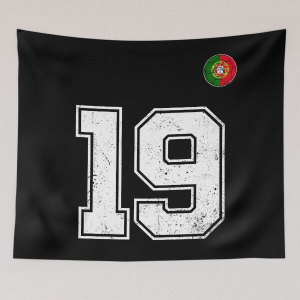 Item preview, Portugal Soccer Number 19 Vintage Sports Fan designed and sold by OliviaHayesArt.
