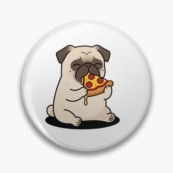 Item preview, Cute Pug pizza Kawaii Sticker designed and sold by Cnajera.