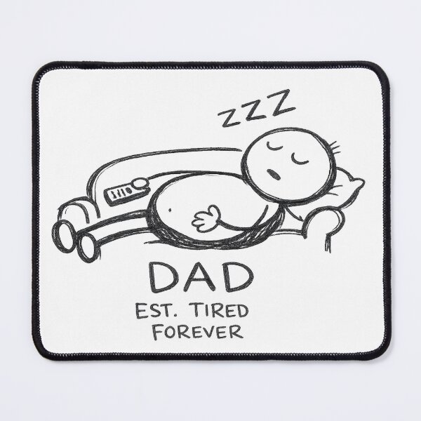 Item preview, Funny DAD EST. TIRED FOREVER Sleeping on Couch Doodle designed and sold by Arbacus.