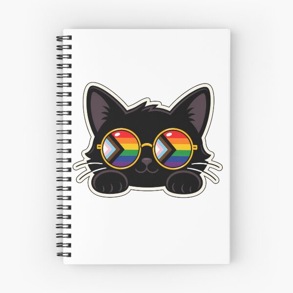 Artikelvorschau, Niedliche Pride-Katze mit Regenbogen-Pride-Gleitsichtbrille entworfen und verkauft von ArtMassive.