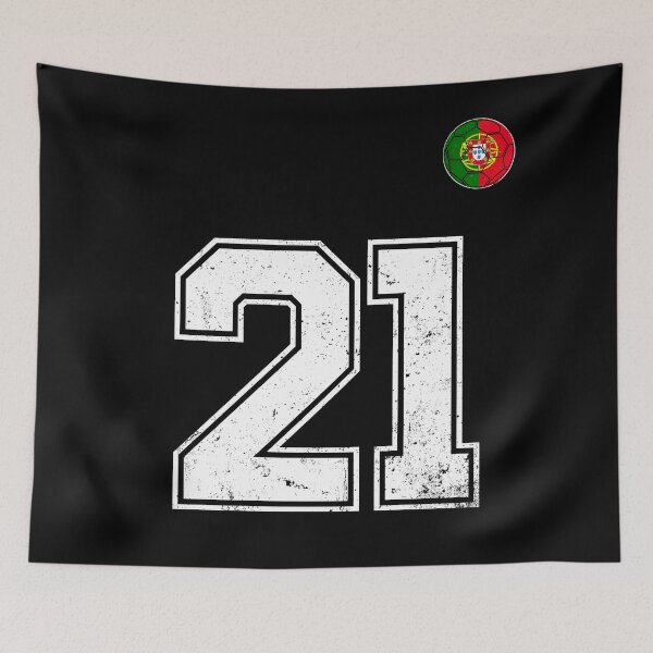 Item preview, Portugal Soccer Number 21 Vintage Sports Fan designed and sold by OliviaHayesArt.
