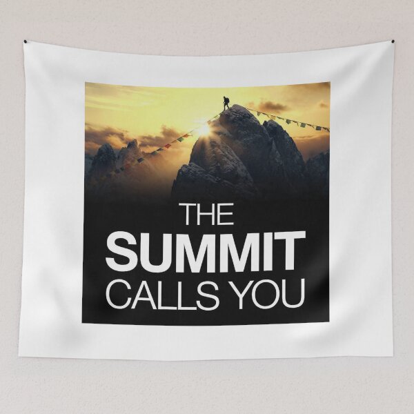 Item preview, The Summit Calls You - Motivational Mountain Climbing T-Shirt designed and sold by AiNaturalsOnly.