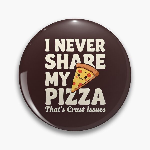 Item preview, kawaii pizza illustration with funny saying i never share my pizza designed and sold by LuloCreative.