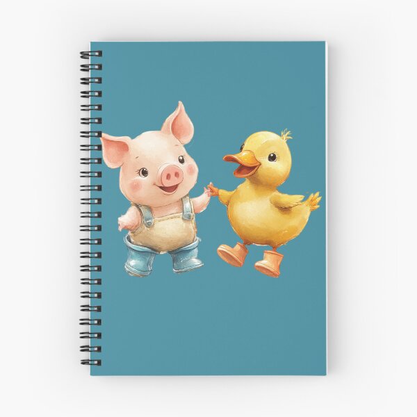 Item preview, Cute Piglet and Duckling in Rain Boots Aesthetic Cottagecore designed and sold by NotasCreativa.