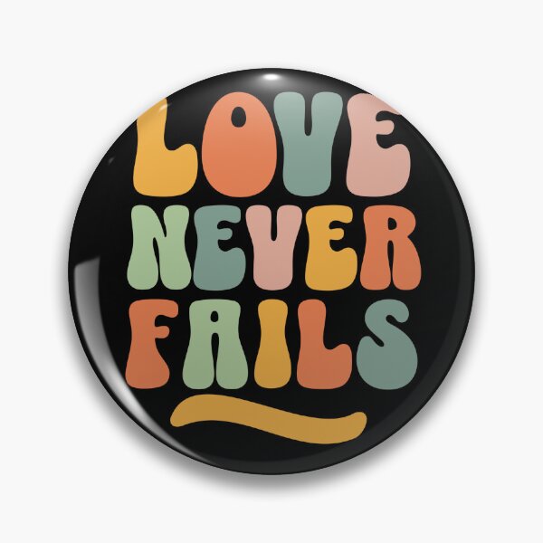 Item preview, Love Never Fails Groovy Retro Aesthetic Typography designed and sold by VantaStudios05.
