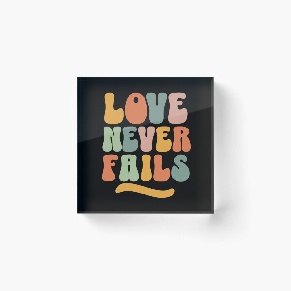 Item preview, Love Never Fails Groovy Retro Aesthetic Typography designed and sold by VantaStudios05.
