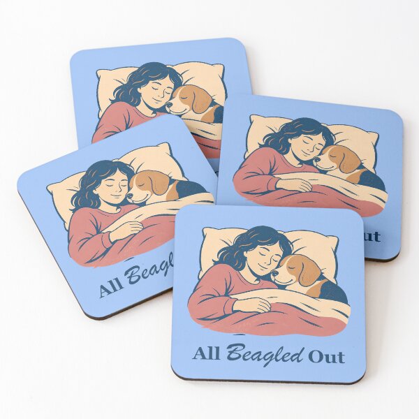 Item preview, All Beagled Out (better for light shirts version) designed and sold by 2BrokeYoopers.