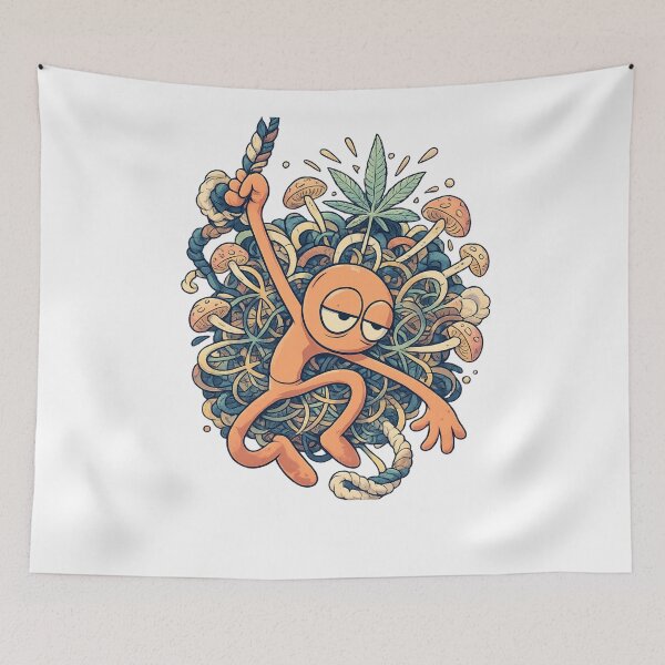 Item preview, stoner psychedelic mushroom tee — trippy retro print designed and sold by SoftSproutstu.