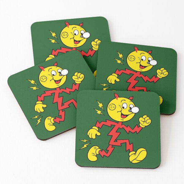 Item preview, Reddy Kilowatt Inspired Retro Electric Mascot Sticker | Vintage Electrician Decal | Utility Worker Gift | High Voltage Retro Cartoon designed and sold by VectorJoy.