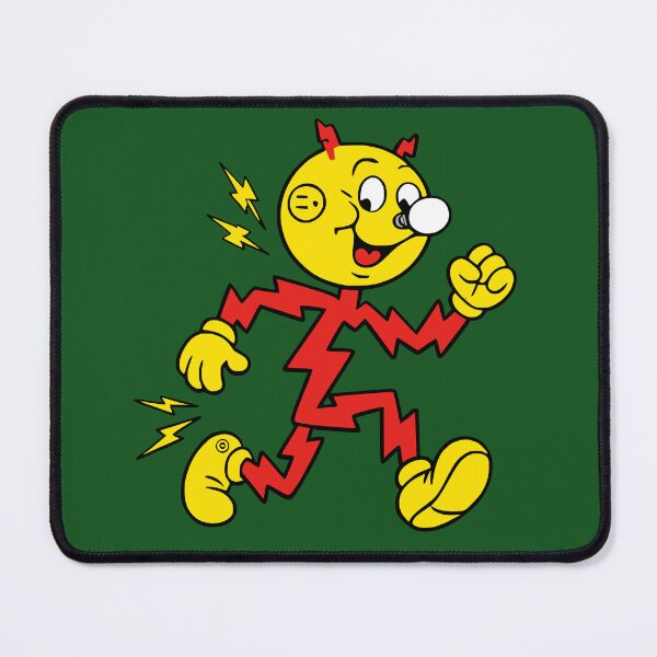 Item preview, Reddy Kilowatt Inspired Retro Electric Mascot Sticker | Vintage Electrician Decal | Utility Worker Gift | High Voltage Retro Cartoon designed and sold by VectorJoy.