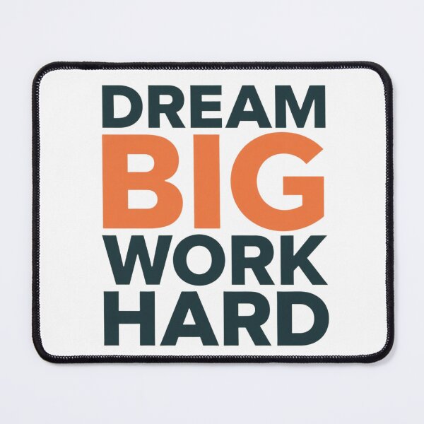 Item preview, Dream Big Work Hard - Motivational Typography T-Shirt designed and sold by rsuniquestyle.