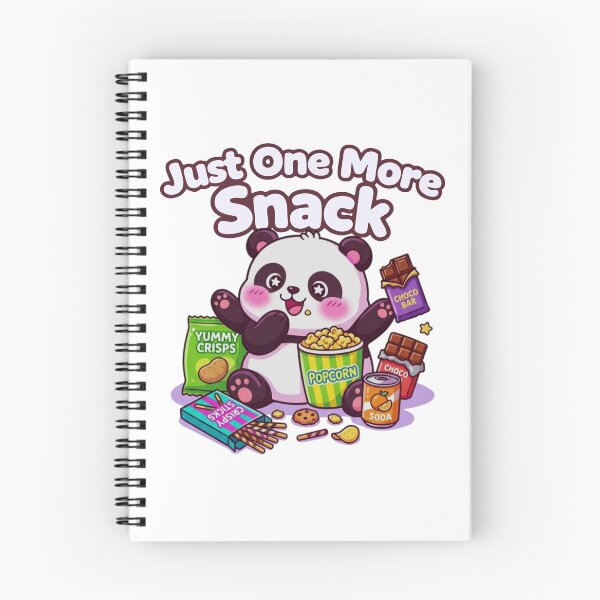 Item preview, Just One More Snack - Cute Panda Foodie Illustration T-Shirt designed and sold by DarojadNR.