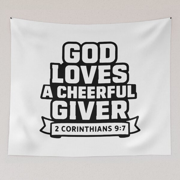 Item preview, 2 Corinthians 9:7 God Loves A Cheerful Giver designed and sold by plushism.