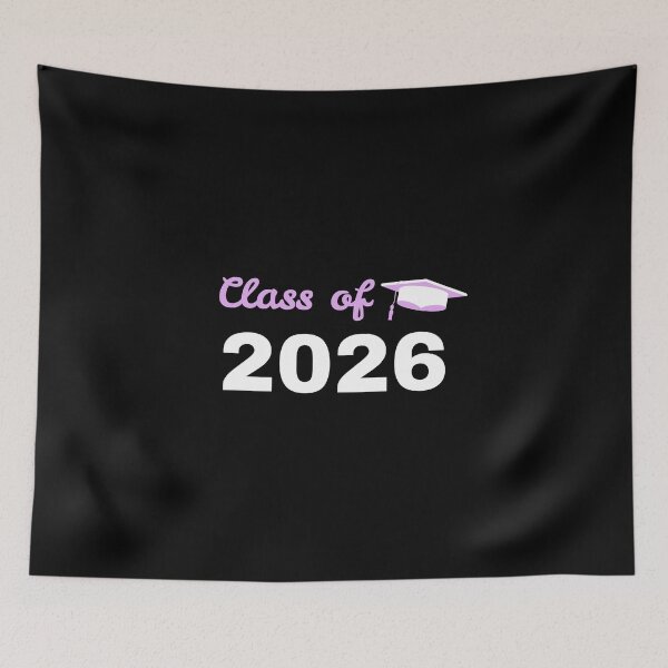 Item preview, Class of Graduation Aesthetic Purple Cursive Typography designed and sold by creativerooney.