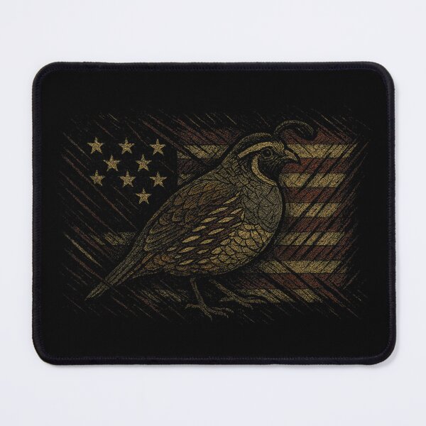 Item preview, California Quail American Flag designed and sold by goombi-creative.