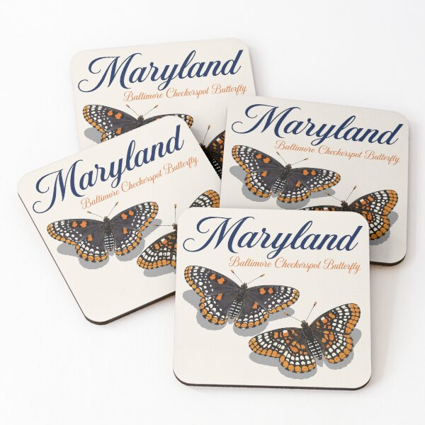 Item preview, Maryland Baltimore Checkerspot Butterfly – State Butterfly Art Print designed and sold by The-Drip-Studio.