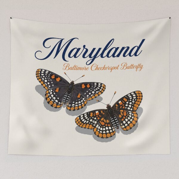Item preview, Maryland Baltimore Checkerspot Butterfly – State Butterfly Art Print designed and sold by The-Drip-Studio.