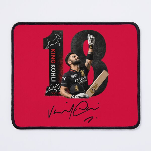Item preview, Virat Kohli 18 Rroyal Challengers Bengaluru (RCB) new fan art designed and sold by Crick-Art.