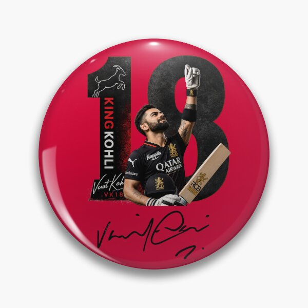 Item preview, Virat Kohli 18 Rroyal Challengers Bengaluru (RCB) new fan art designed and sold by Crick-Art.