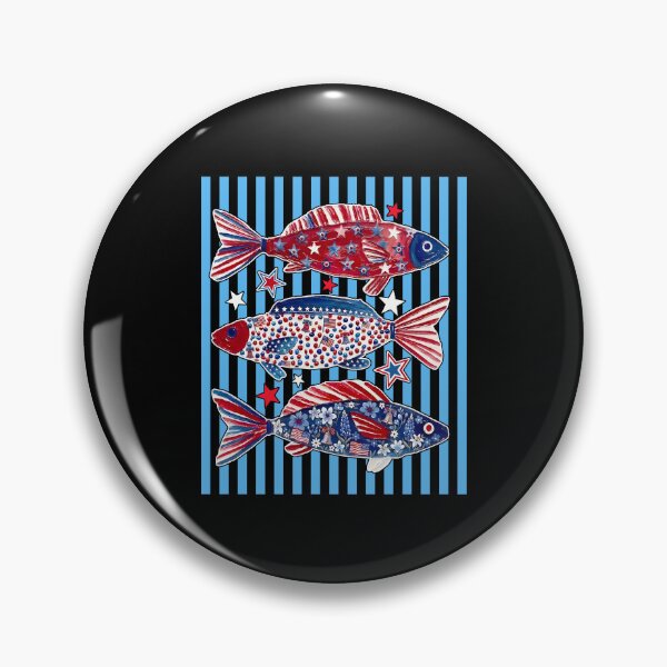 Item preview, Copia de Stripes Patriotic Fish designed and sold by Johnny-Store.