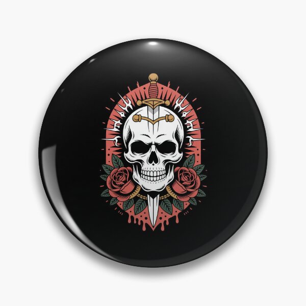 Item preview, Gothic Skull and Rose Dagger Design Skull Lover Gift designed and sold by Say It With Ink.
