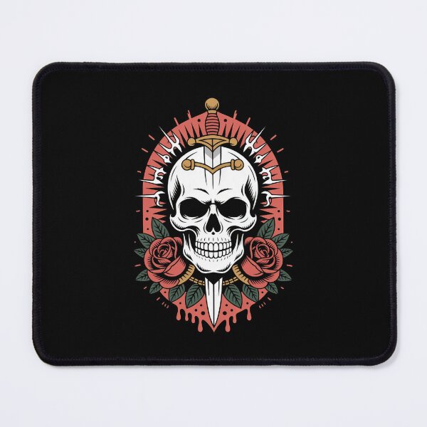 Item preview, Gothic Skull and Rose Dagger Design Skull Lover Gift designed and sold by Say It With Ink.
