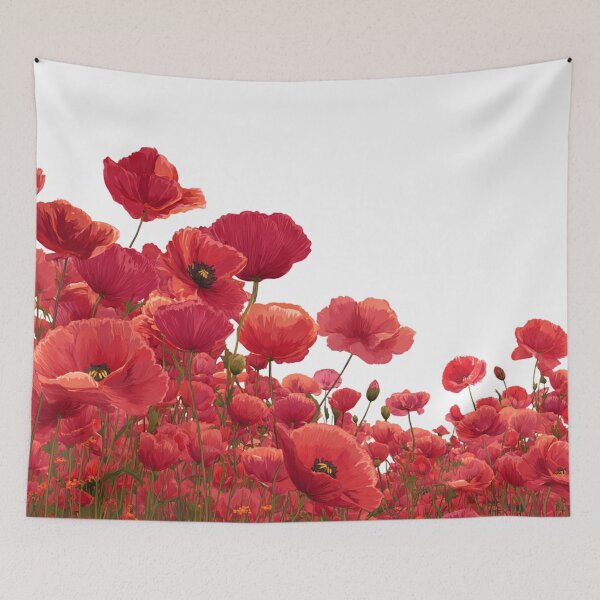 Item preview, Red Poppy Field designed and sold by bubblyrainbow.