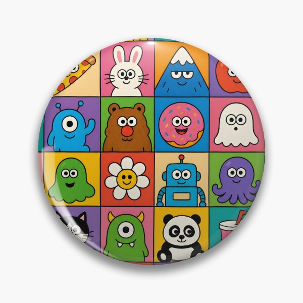 Item preview, Grid of Cute Colorful Cartoon Characters designed and sold by aashcreat.