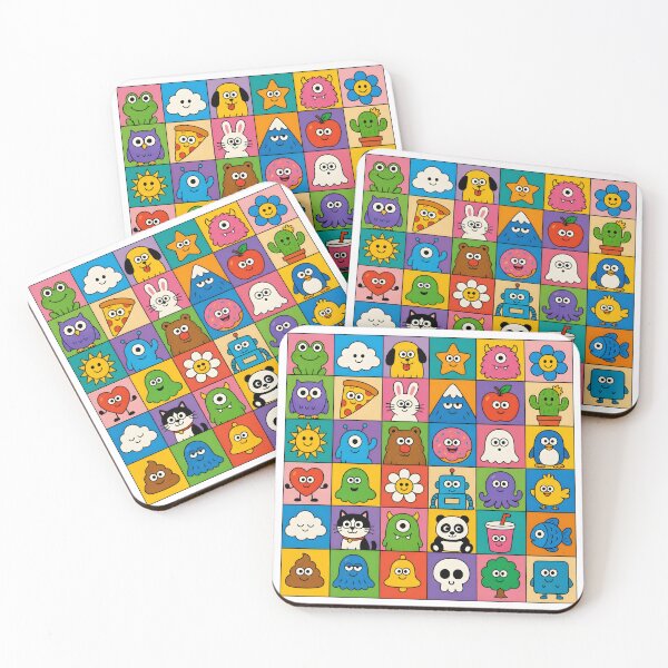 Item preview, Grid of Cute Colorful Cartoon Characters designed and sold by aashcreat.