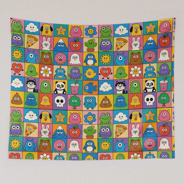 Item preview, Grid of Cute Colorful Cartoon Characters designed and sold by aashcreat.