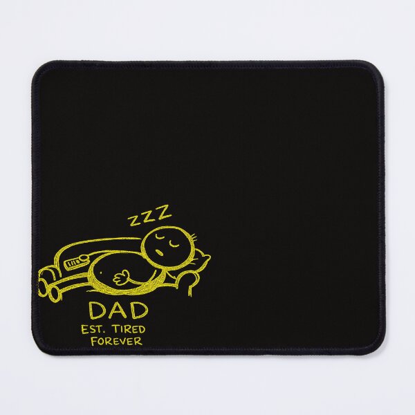 Item preview, Funny DAD EST. TIRED FOREVER Sleeping on Couch Doodle -Yellow Edition designed and sold by Arbacus.
