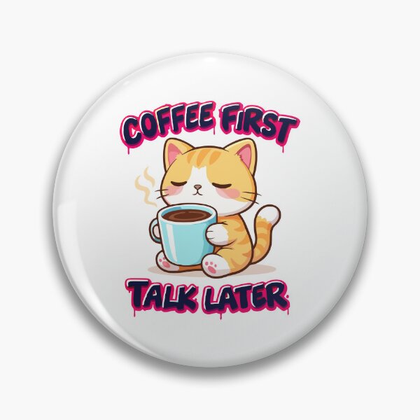 Item preview, Coffee First Talk Later Cute Sleepy Cat Graffiti Style T-Shirt designed and sold by DarojadNR.