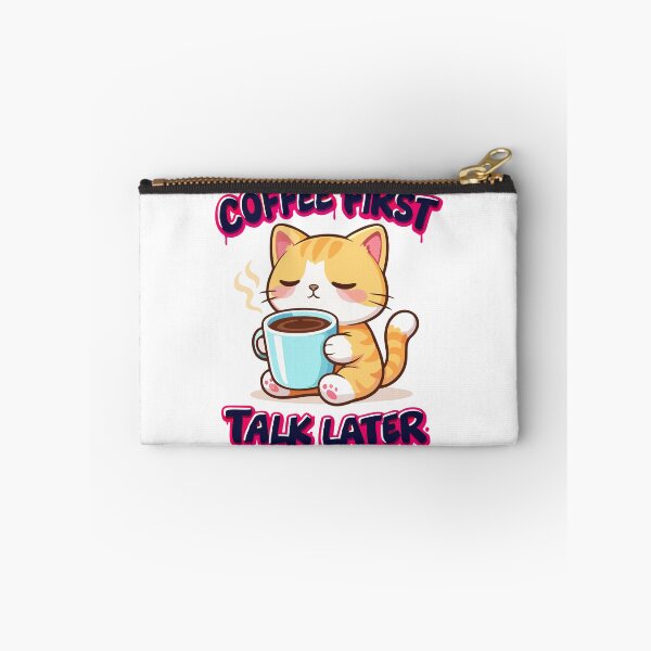 Item preview, Coffee First Talk Later Cute Sleepy Cat Graffiti Style T-Shirt designed and sold by DarojadNR.