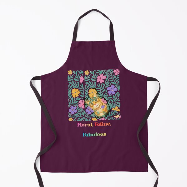 Item preview, A fabulous cat blooming among florals designed and sold by LEEVISWA.