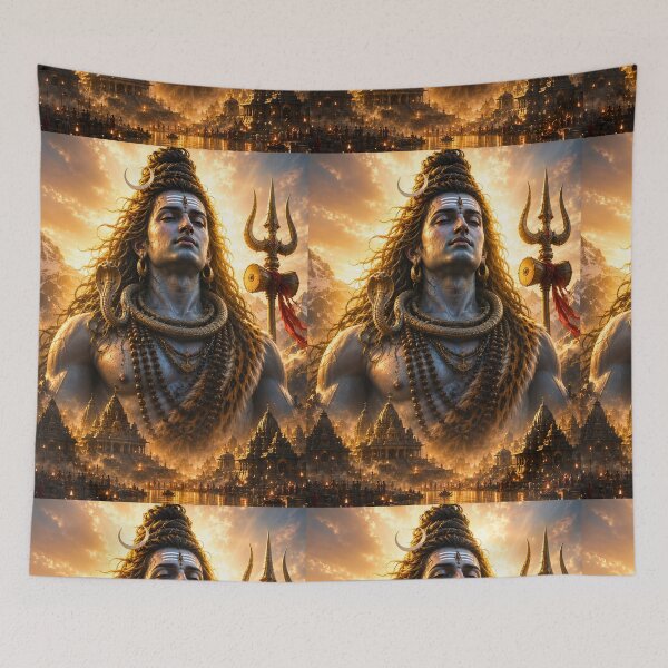 Item preview, Mahasivaratri Mahakaal Meditation Portrait | Fierce Lord Shiva Wall Art designed and sold by Homyar.