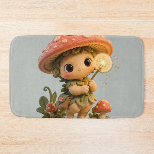 Item preview, Cute Mushroom Elf Fairy Glowing Dandelion designed and sold by ArtdesignsA.