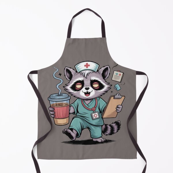 Item preview, Night Shift Goblin Nurse Sticker | Exhausted Raccoon Nurse Funny Healthcare Worker Gift designed and sold by VectorJoy.