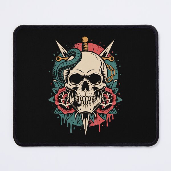 Item preview, Ram Horn Skull Dagger Grunge Gothic Skull Art Gift designed and sold by Say It With Ink.