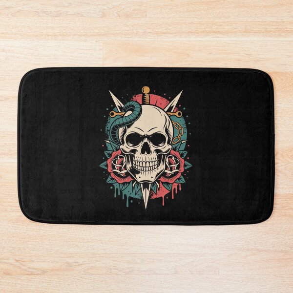 Item preview, Ram Horn Skull Dagger Grunge Gothic Skull Art Gift designed and sold by Say It With Ink.