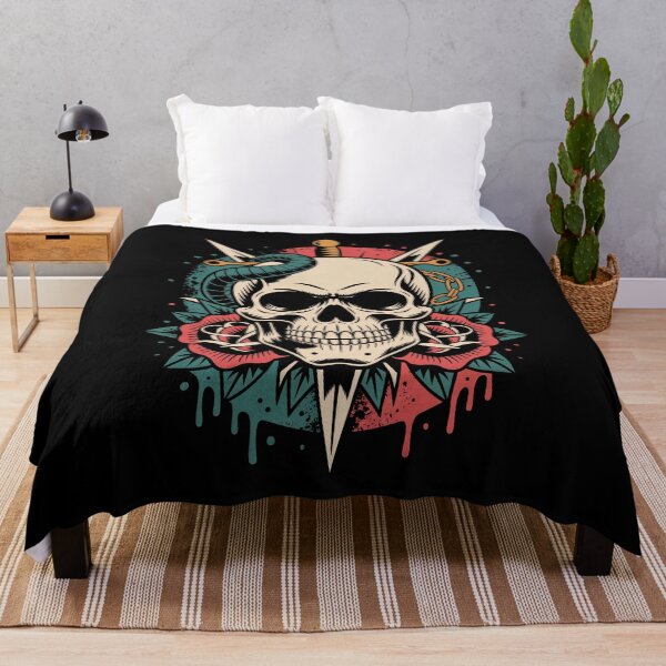 Item preview, Ram Horn Skull Dagger Grunge Gothic Skull Art Gift designed and sold by Say It With Ink.