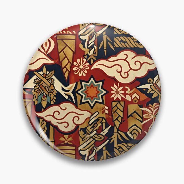 Item preview, Vintage Red & Gold Boho Tribal Pattern designed and sold by crackerflake.